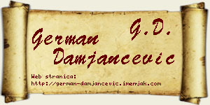 German Damjančević vizit kartica
